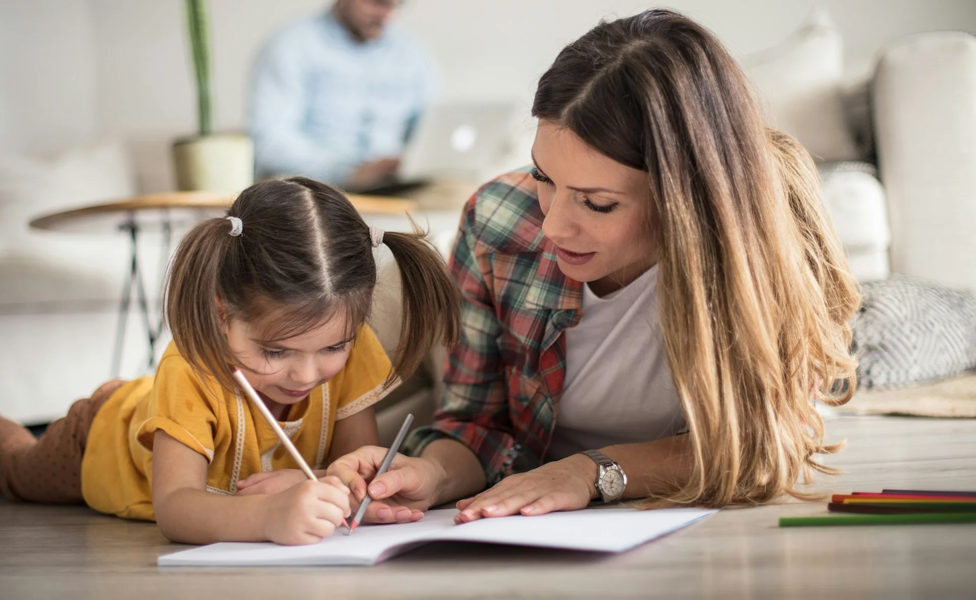 photo - a sen tutor with a student practicing calculating due to dyscalculia