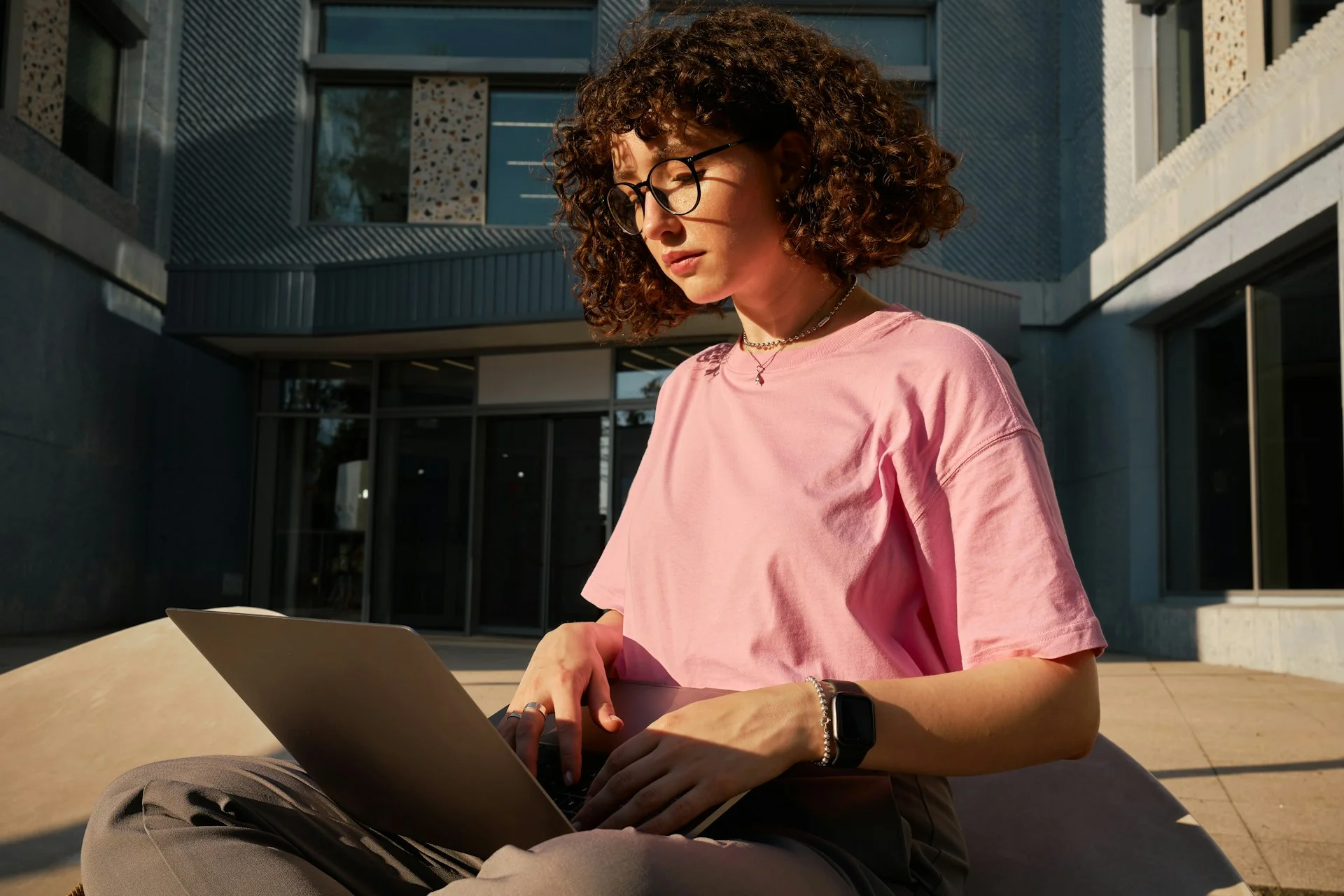 photo - a girl studying for her a level retakes