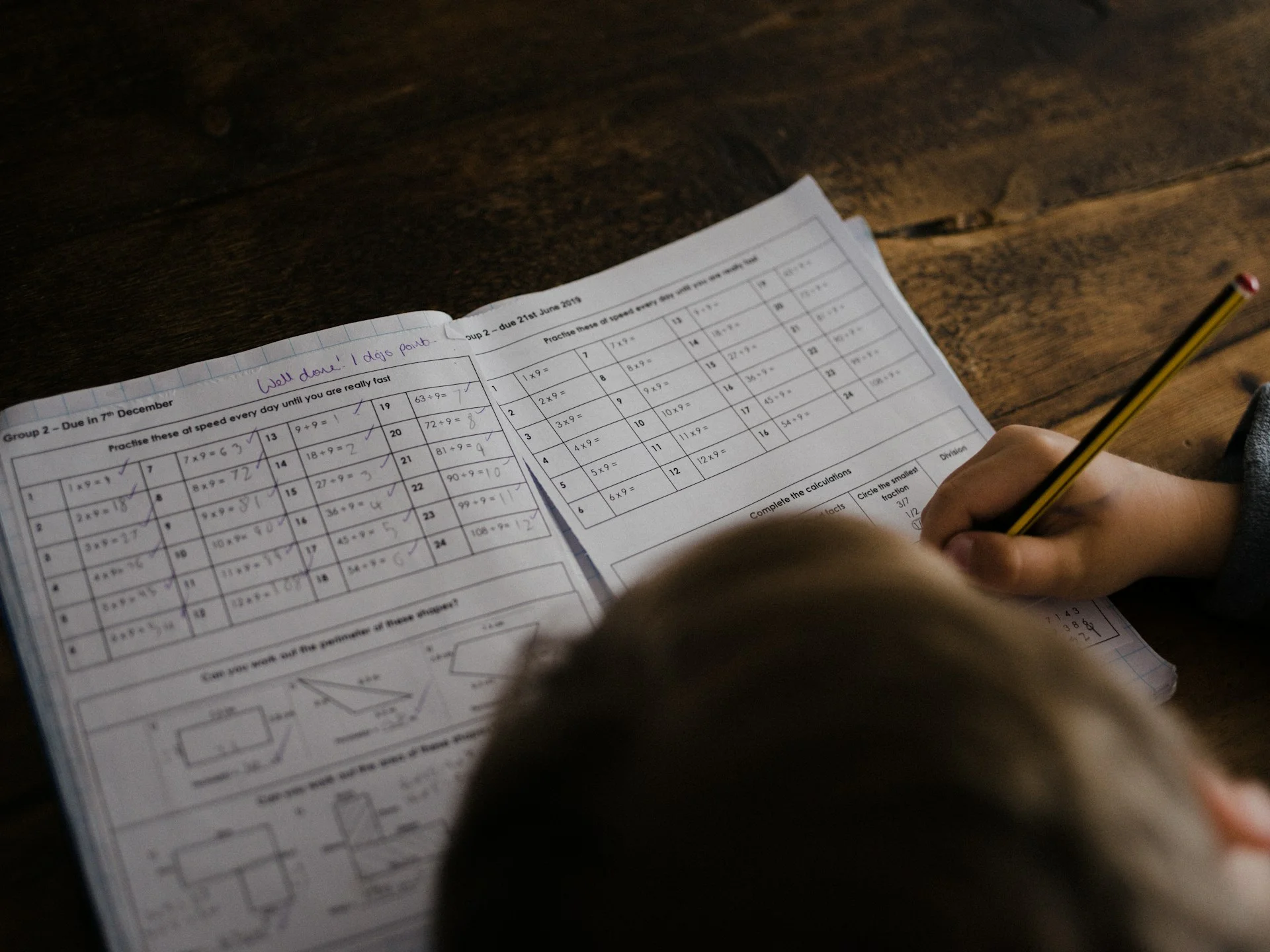 photo - a child completing their homework. how to start homeschooling